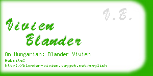 vivien blander business card
